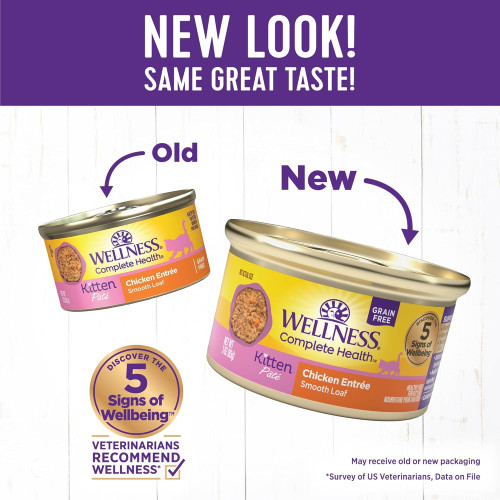 (新包裝 升級版) Wellness Complete Health 3oz [CHS9] Pate "Kitten" Chicken Entree 幼貓專用配方 全方位肉醬 主食罐 (9019)